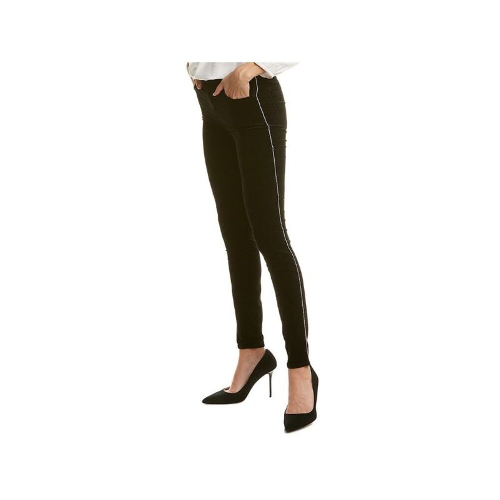 J BRAND Womens Black Embellished Straight leg Pants 25 Waist - Picture 1 of 1